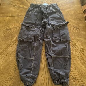 Zara Women Cargo Pant Utility Gray Size 8 NWT